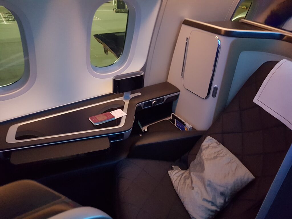 Stylish BA 787 First Class London to Muscat 2