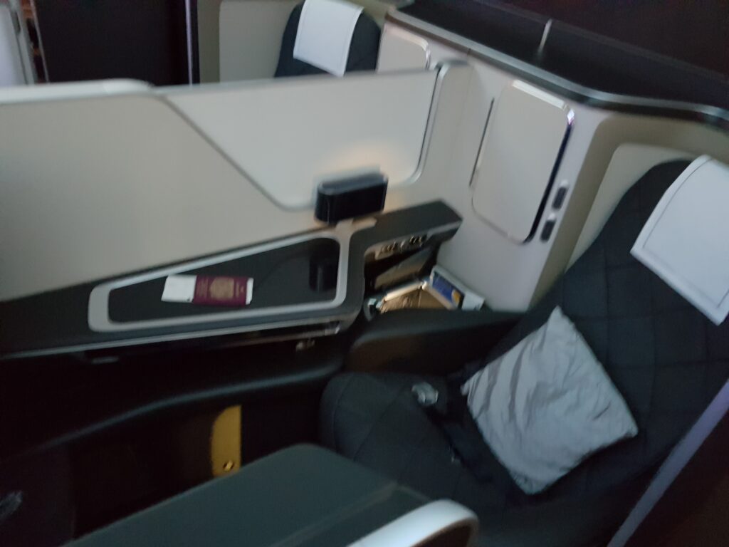 Stylish BA 787 First Class London to Muscat 3