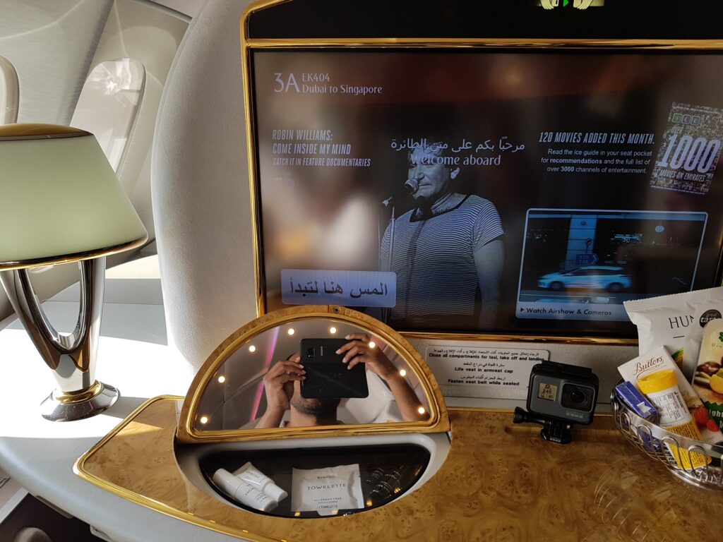 freshen up within emirates first class suite