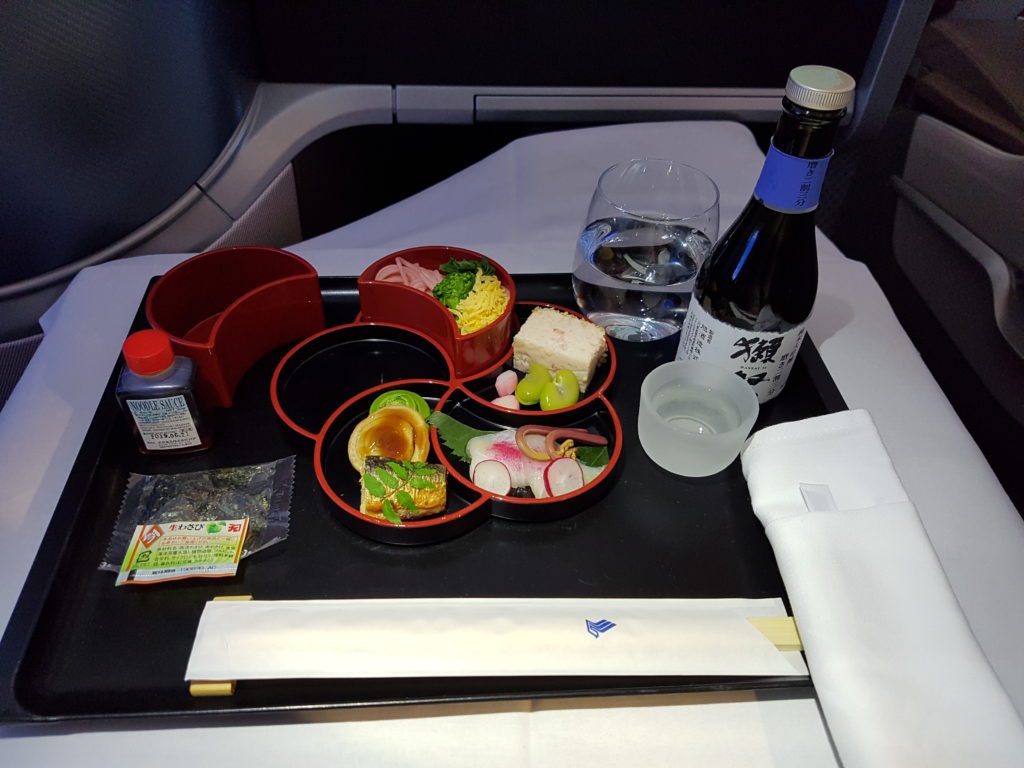 Singapore Airlines Business Class 787 Fukuoka Sakura themed starter