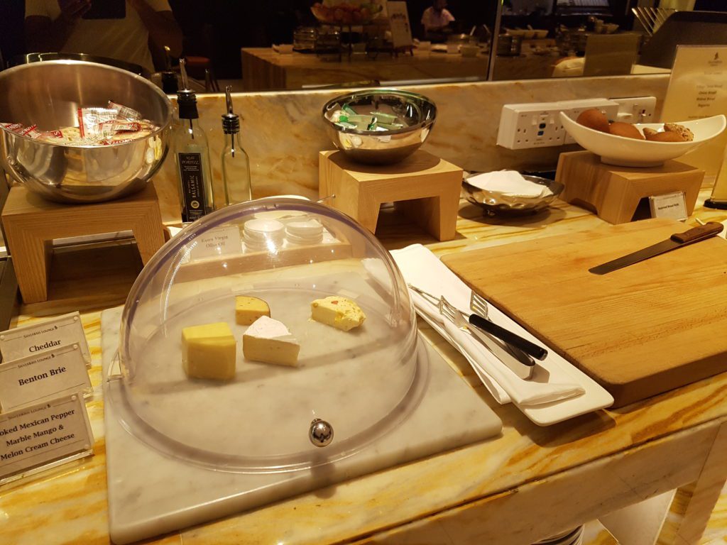 SilverKris lounge buffet cheese