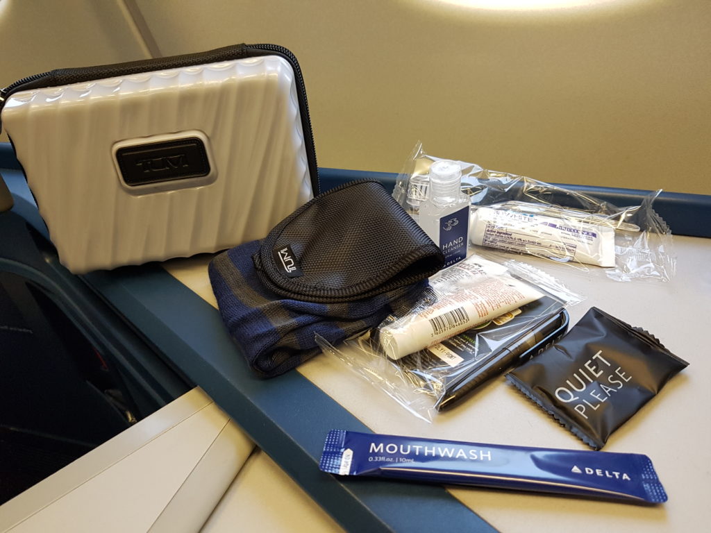 Delta One Amenity Kit Contents