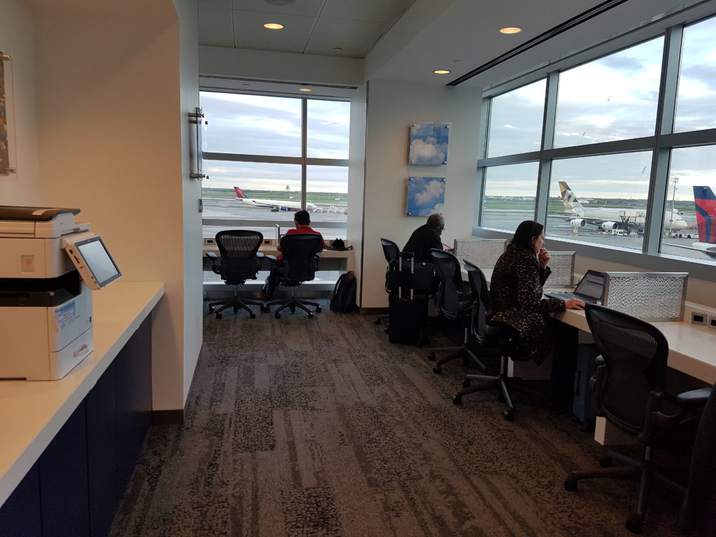 Delta SkyClub Lounge JFK work area