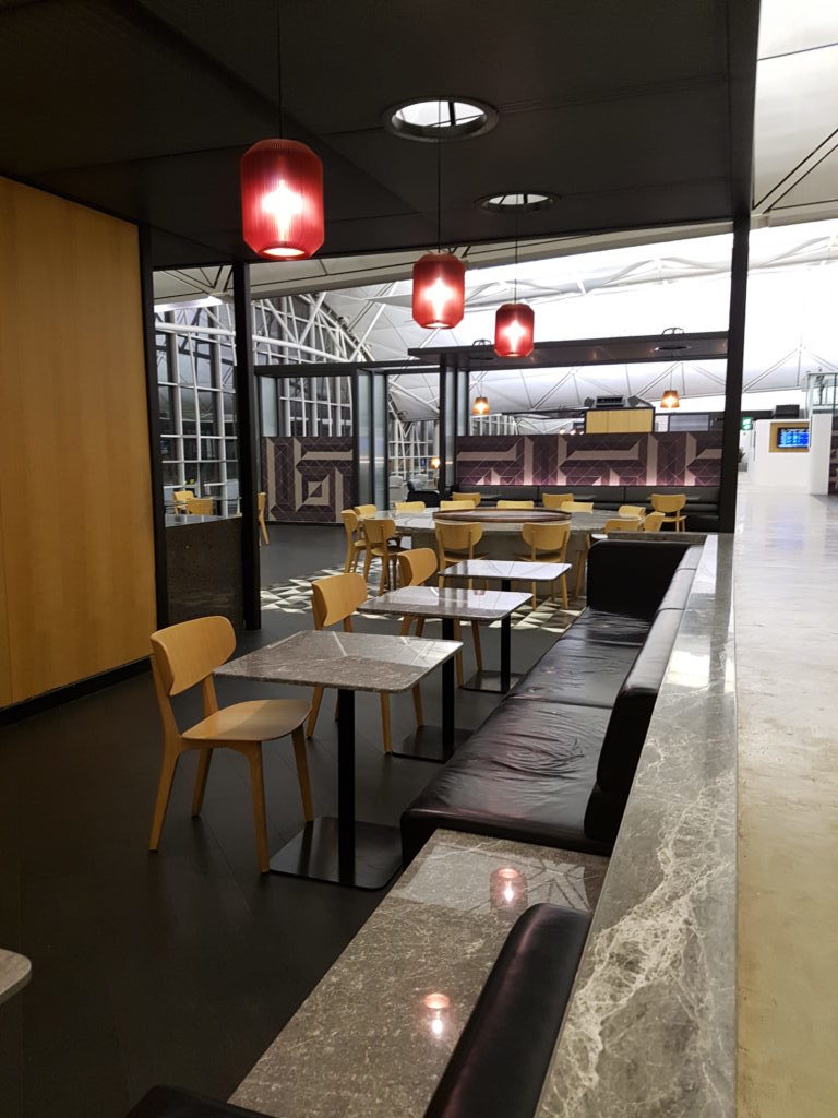 Qantas Lounge HKG dining areas