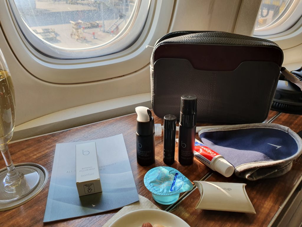 CX First Class Bamford amenity contents