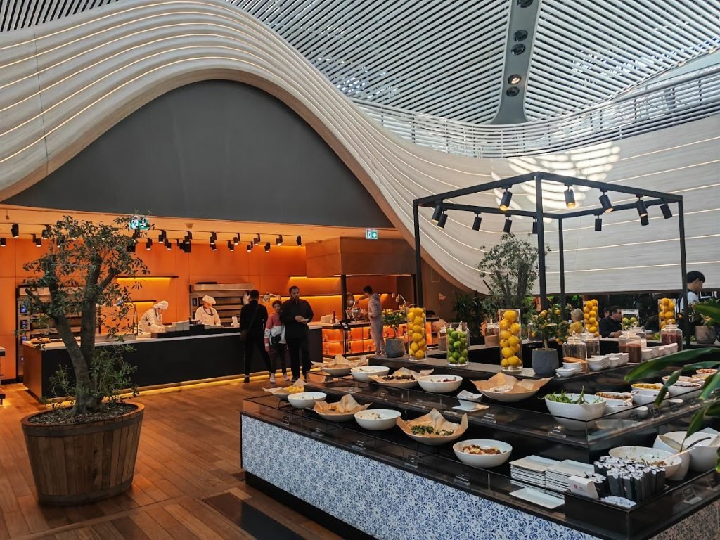 Turkish Business Lounge Buffet Food Area