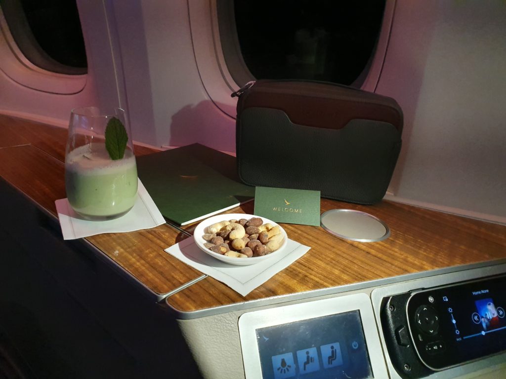 CX First Class Post Take off Drink