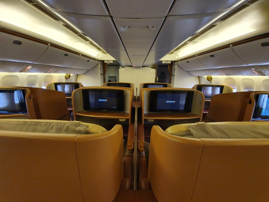 SQ 777 First Class cabin