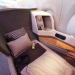 SQ A350 Business Class Bed