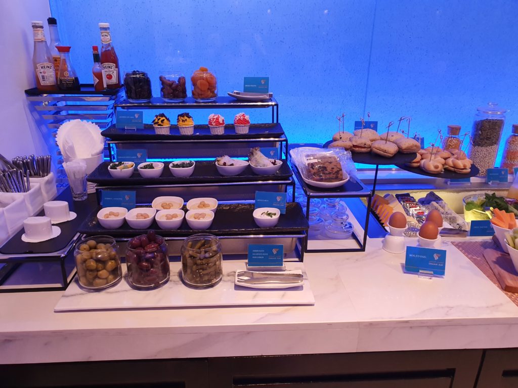 Oman Air First Business Class Lounge Snacks