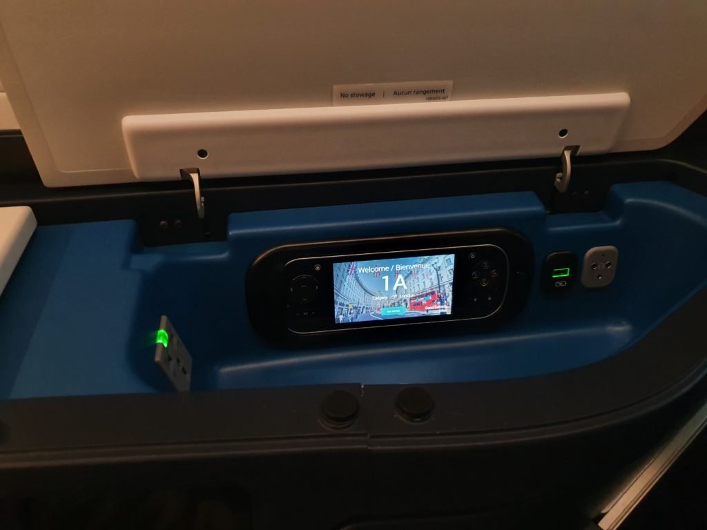 WestJet Business Class IFE Controller More Storage