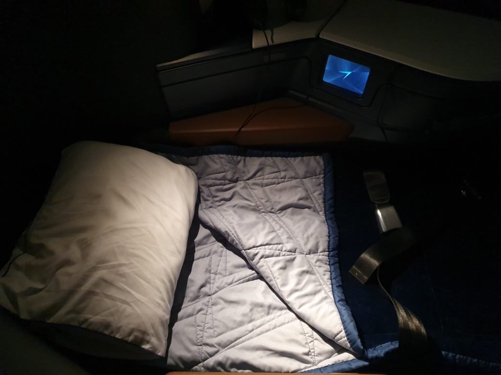 WestJet Business Class Turndown