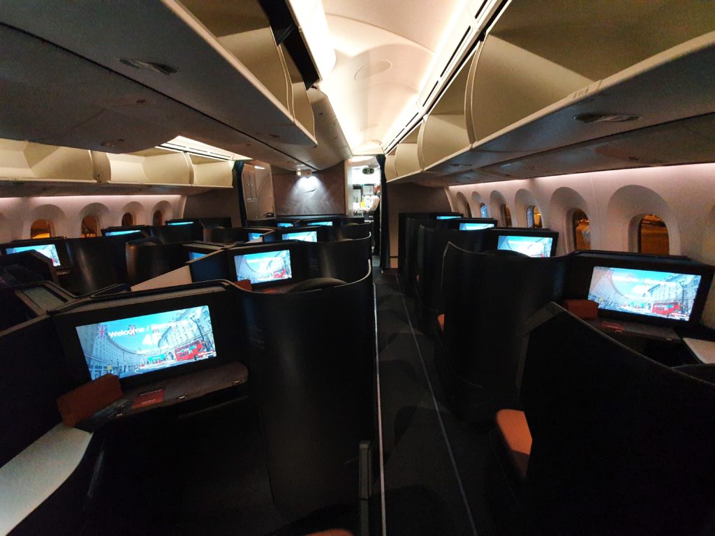 Westjet 787 Business Class Cabin