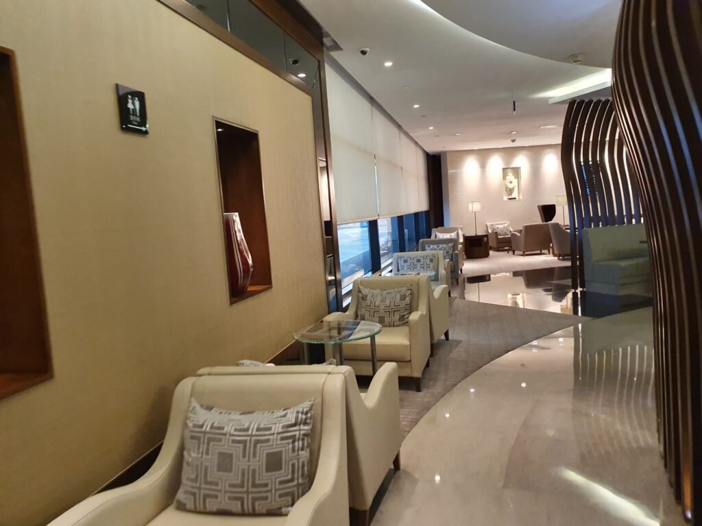 Air China First Class Lounge Circular Corridor Seating