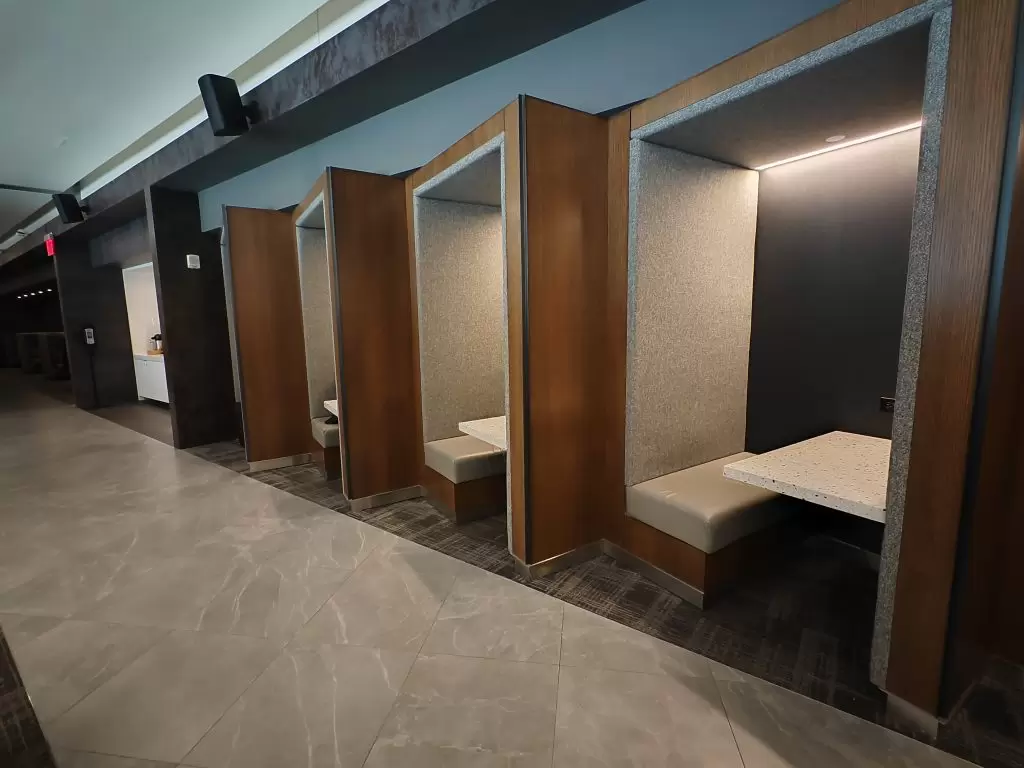 Admirals Club LaGuardia Work Booths