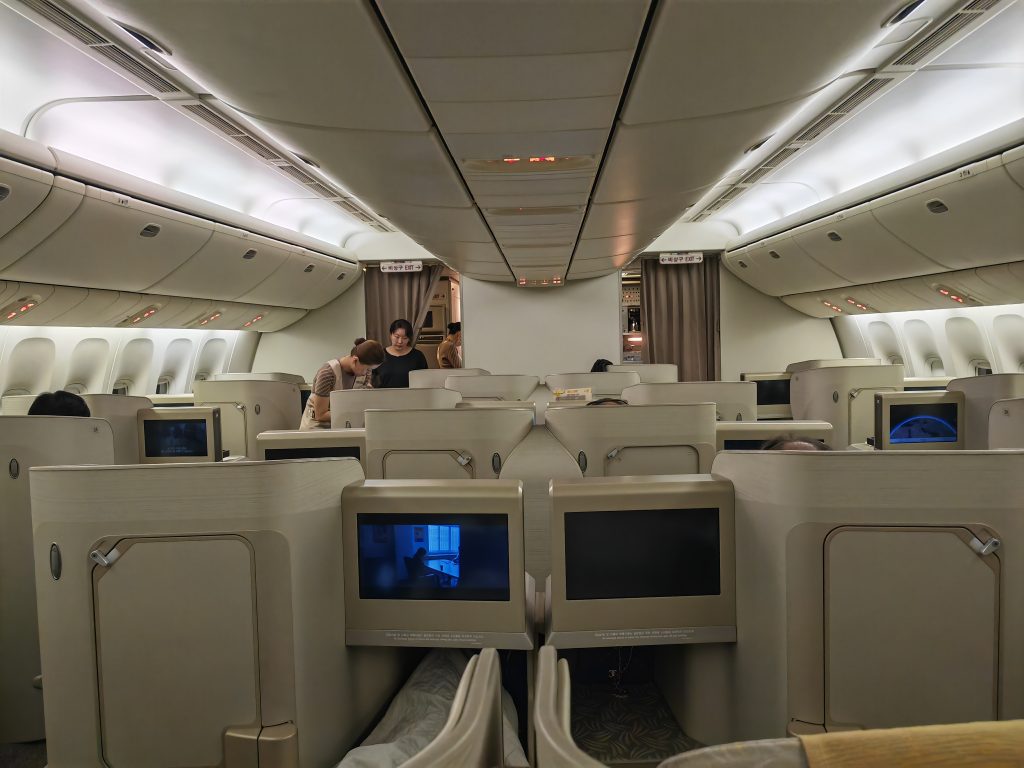 Asiana Airlines 777 Business Class Cabin