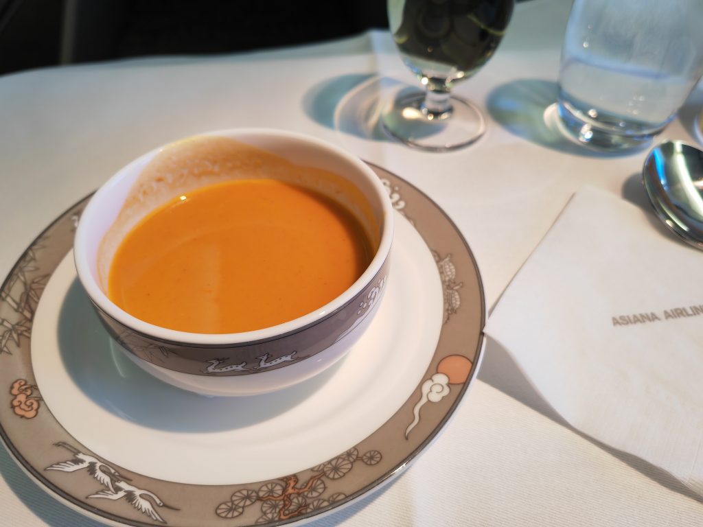 Asiana Airlines Business Class Soup