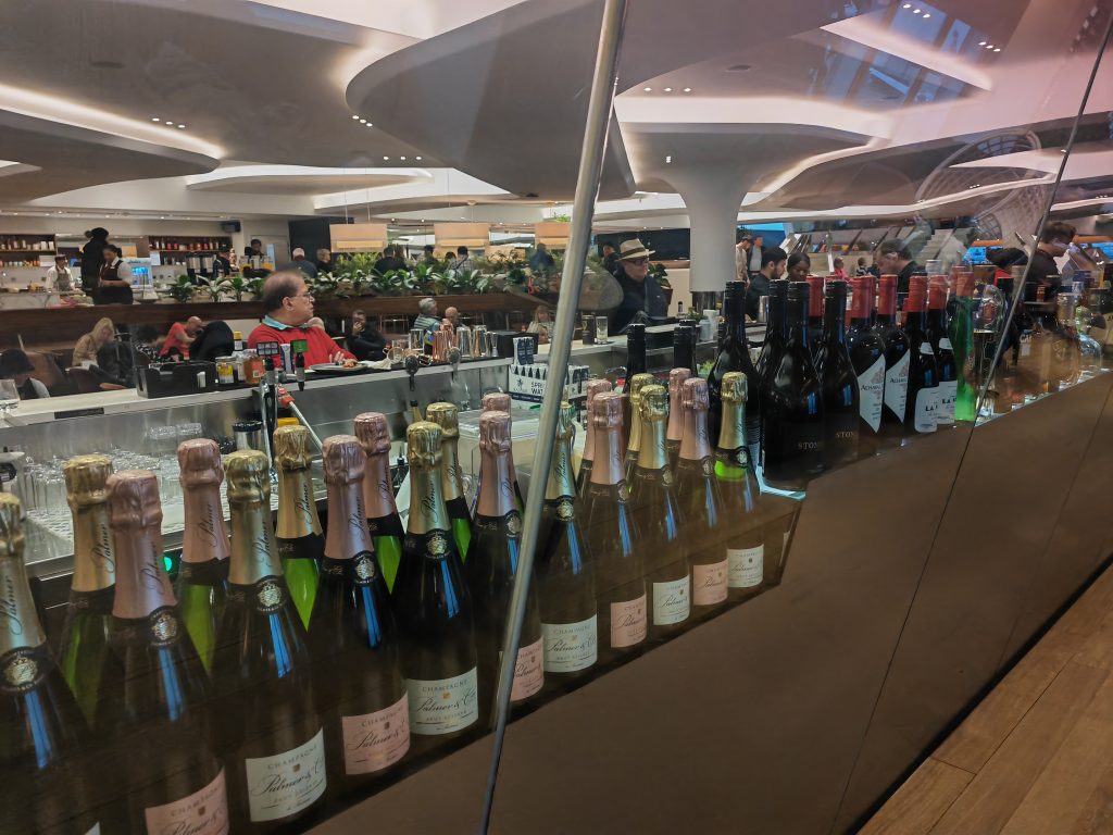 Virgin Clubhouse LHR Champagne Display