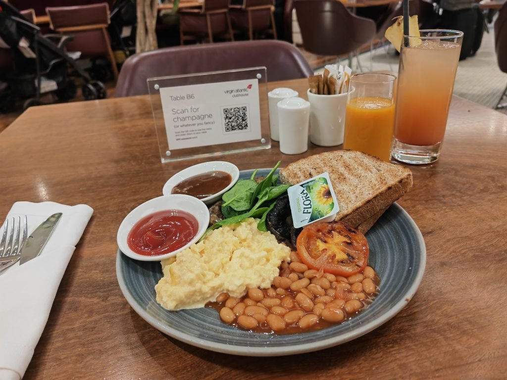 Virgin Clubhouse Veg Breakfast