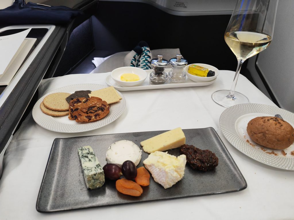 BA First Class To Mexico City Cheese Course