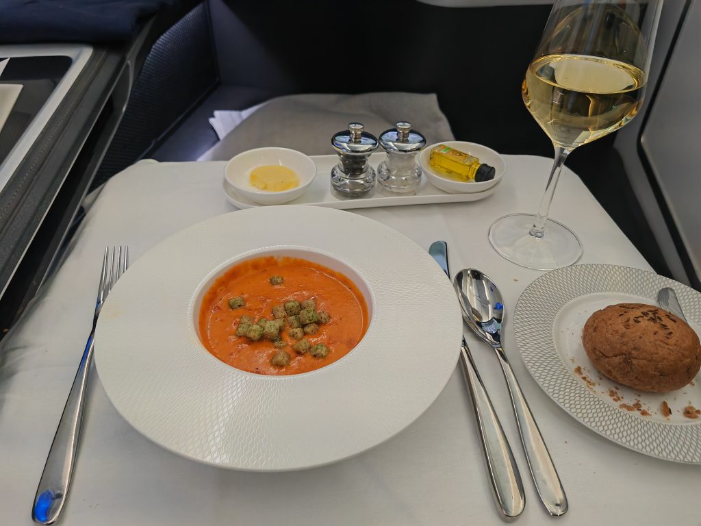 BA First Class To Mexico City Roasted Red Pepper Soup