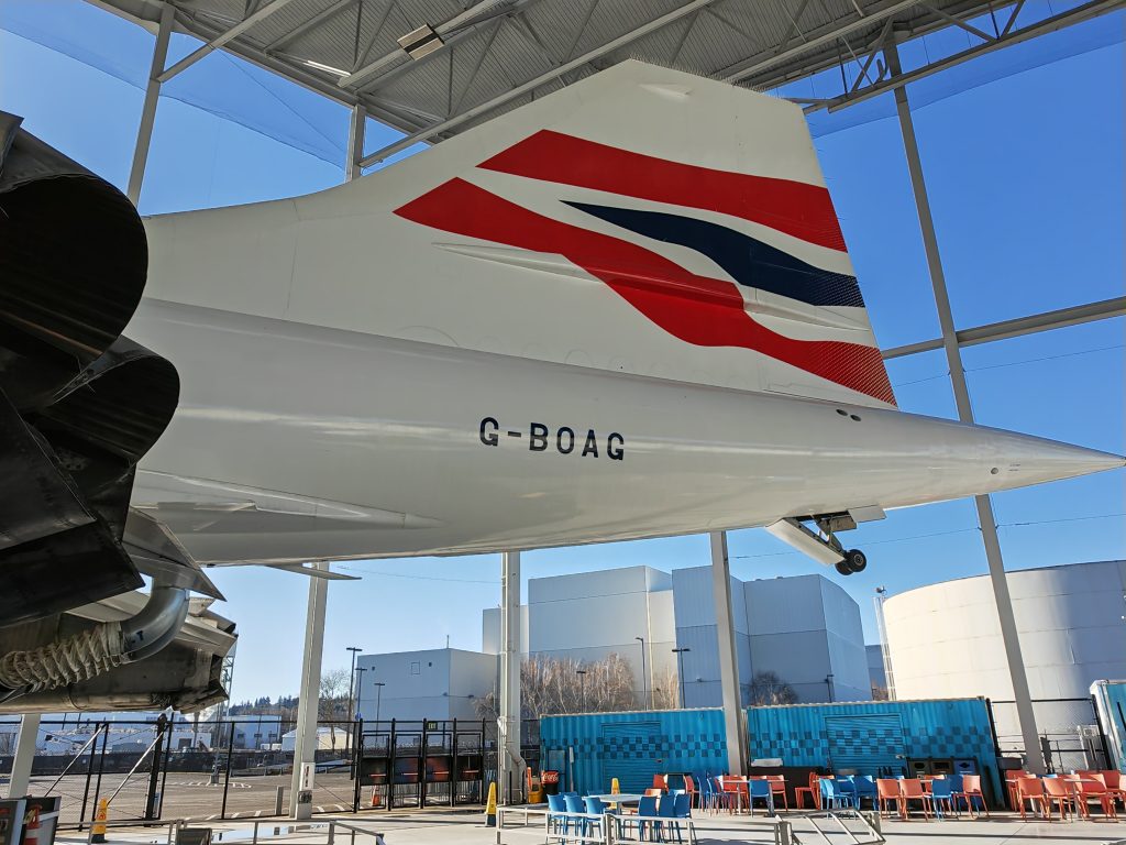 British Airways Concorde Tail Museum of Flight Seattle