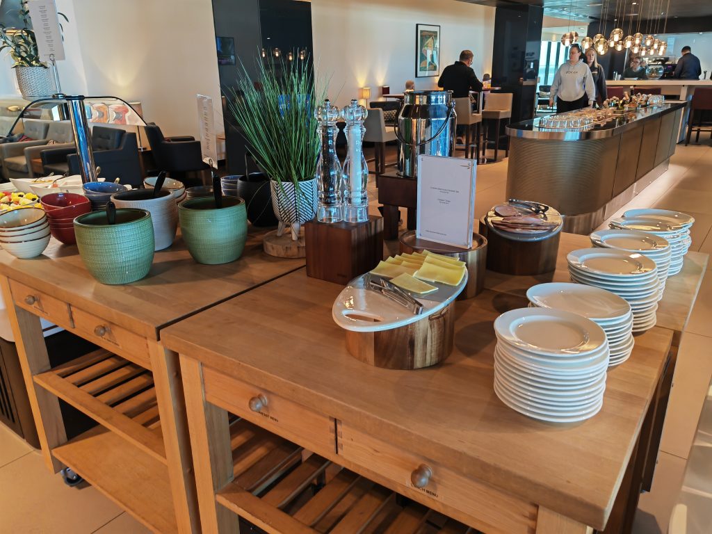 British Airways Lounge Gatwick Breakfast spreads