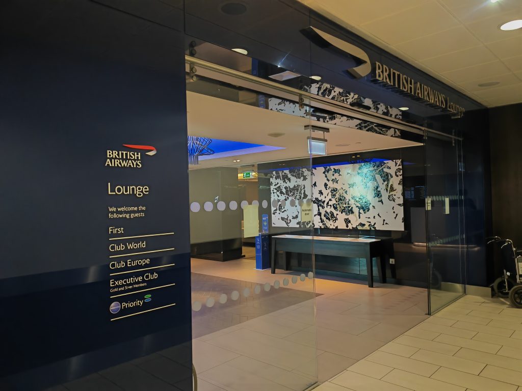 British Airways Lounge Gatwick Entrace