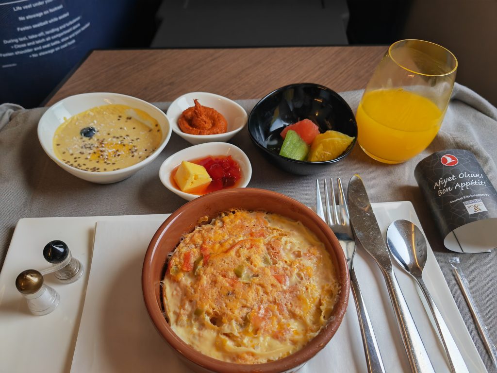 Turkish Airlines A350 Business Class Breakfast Main