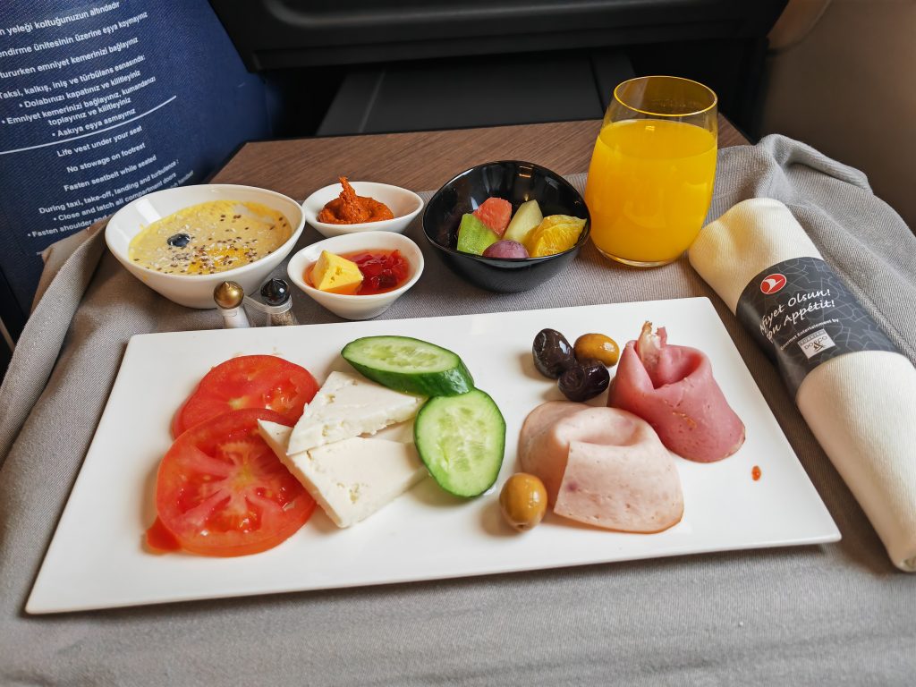 Turkish Airlines Busines Class Breakfast Starters