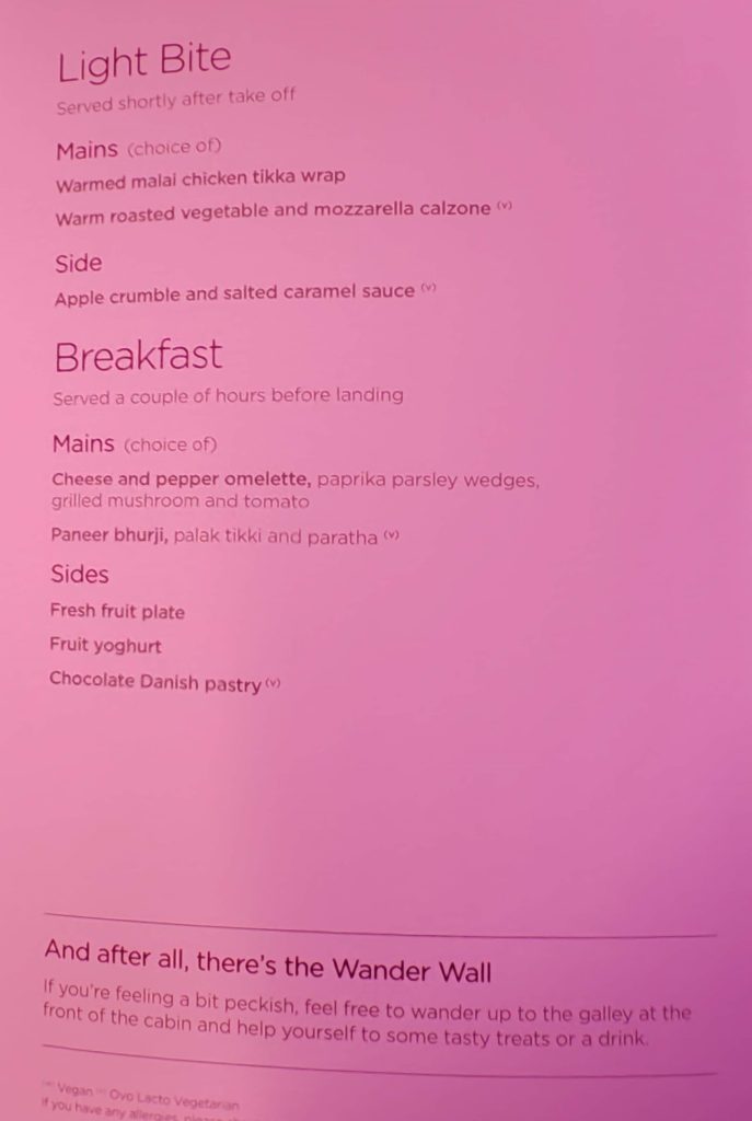 VS303 Menu