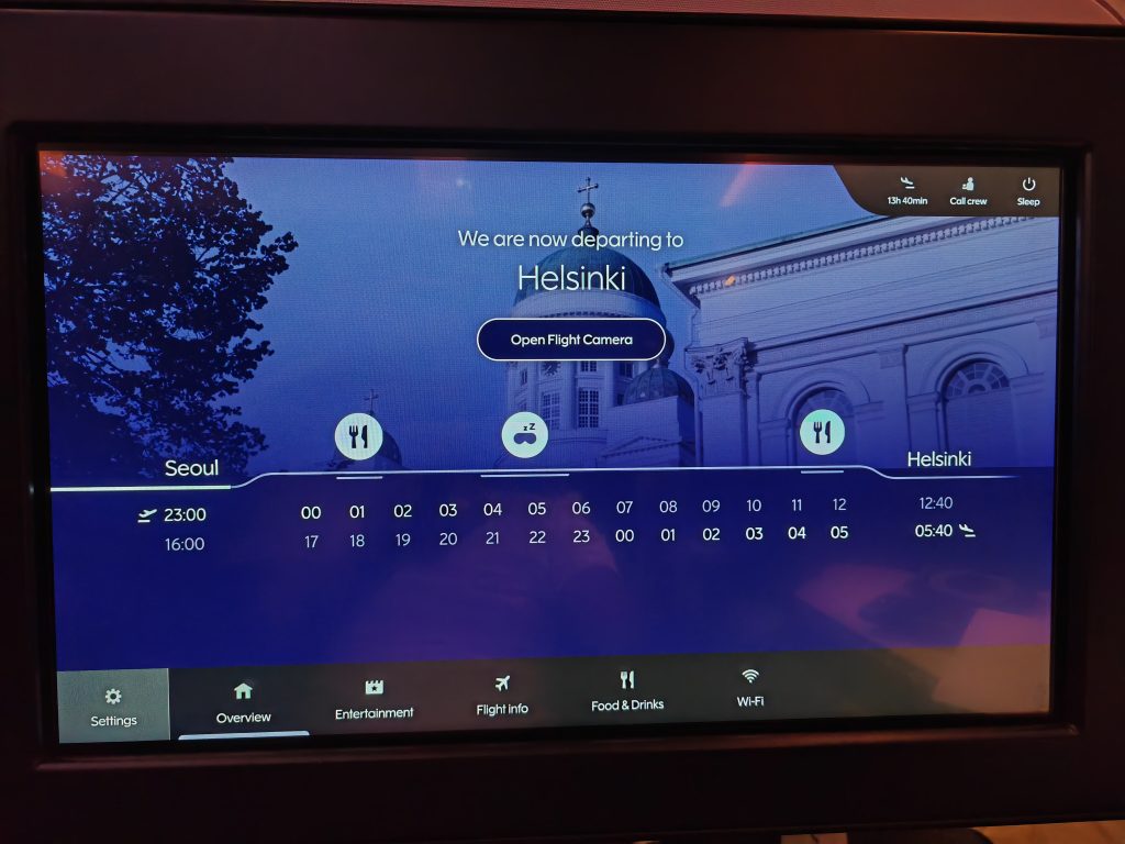 Finnair A350 Business Class Seoul to HEL Flight Info
