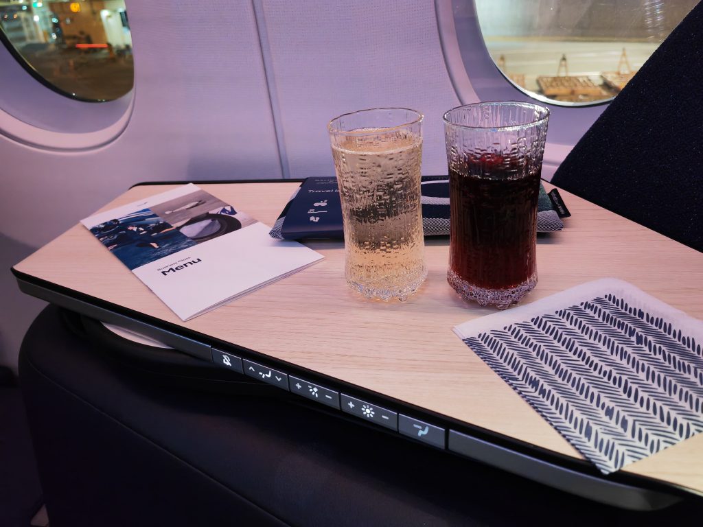 Finnair A350 Business Class Welcome Drinks