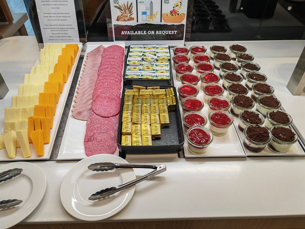 Lufthansa Senator Lounge LHR Cold Cuts & Desserts