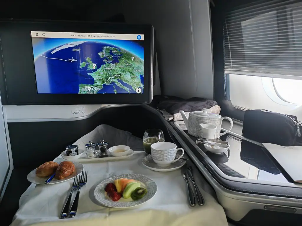 BA 777 Suites First Class LAX to LHR Breakfast Starters BA 777 Suites First Class LAX to LHR Breakfast Starters