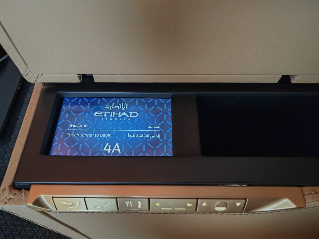 Etihad First Class Apartment A380 Suite Controls