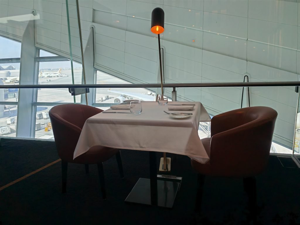 Etihad First Class Lounge Formal Dining Area Abu Dhabi