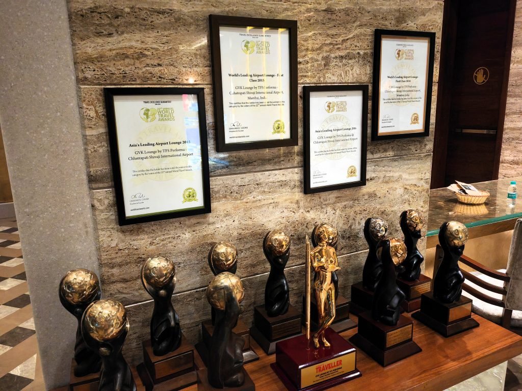 Adani Business Lounge Mumbai Awards Display