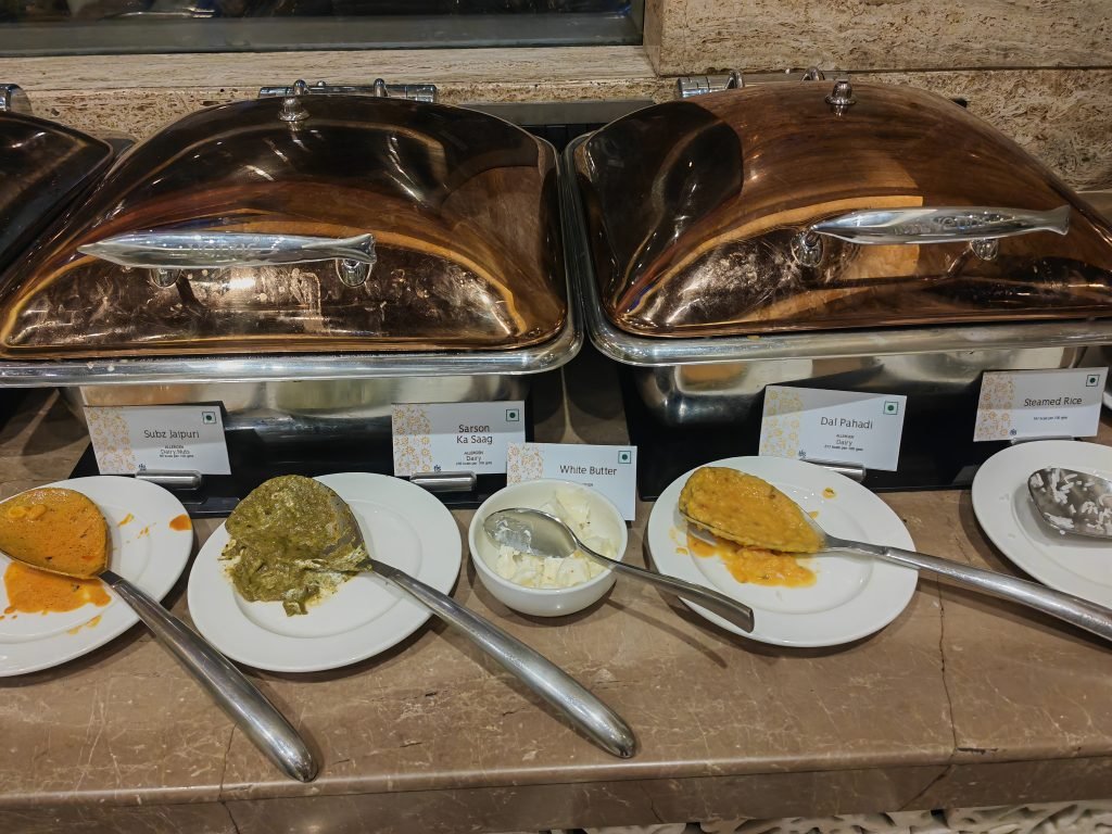 Adani Business Lounge Mumbai Buffet Hot Dishes