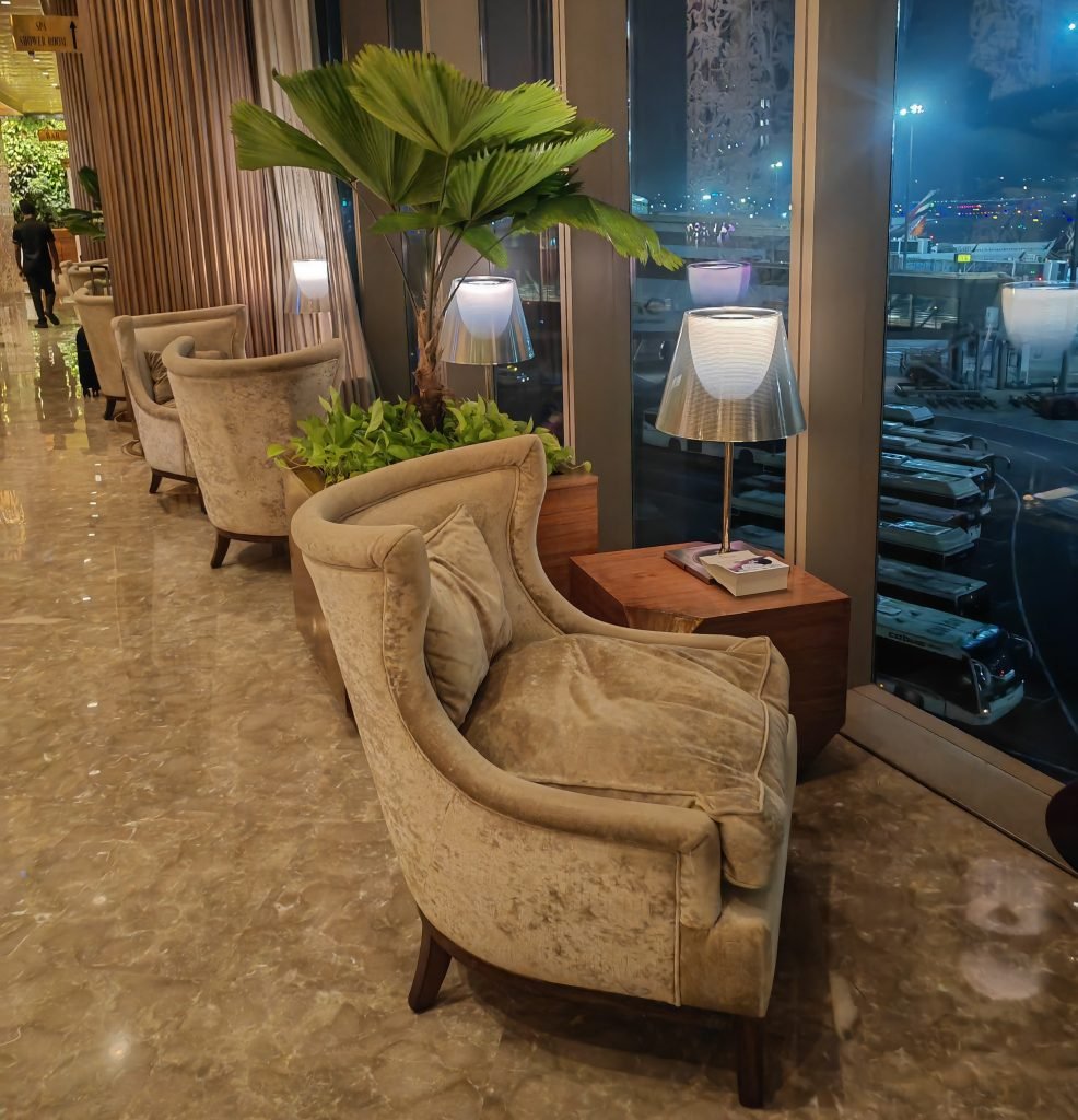 Adani Business Lounge Mumbai Couch Chairs By Window