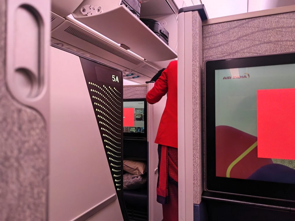 Air India A350 Business Class Settling In