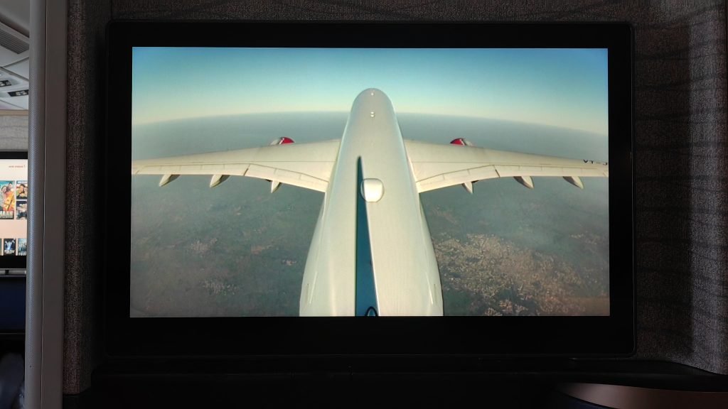 Air India A350 Business Class Tail Shadow from Tail Camera