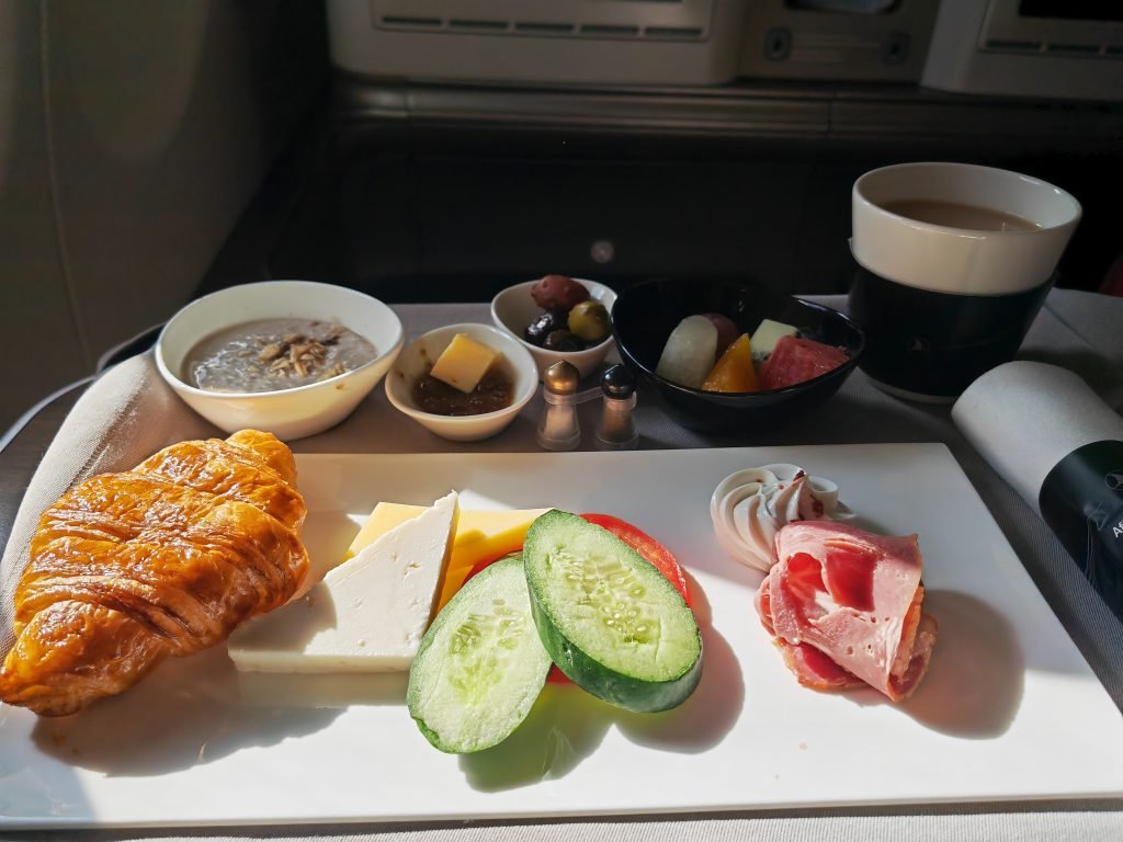 Turkish Airlines A330 Business Astana to Istanbul Breakfast Starter