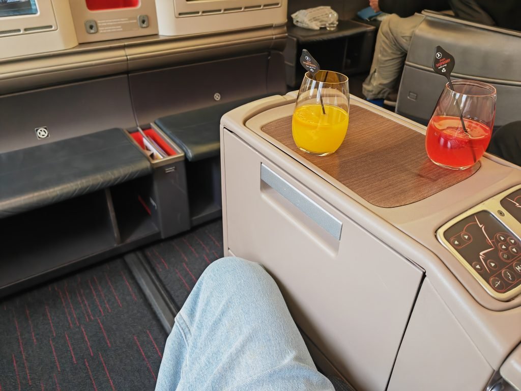 Turkish Airlines A330 Business Class Welcome Drinks Astana