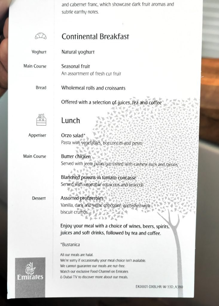 Emirates Premium Economy To London Menu Emirates Premium Economy To London Menu