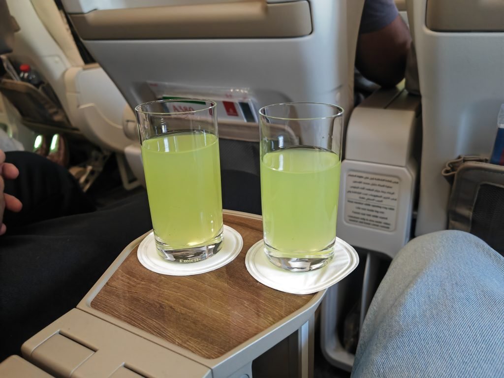 Emirates Premium Economy To London Welcome Drink Emirates Premium Economy To London Welcome Drink