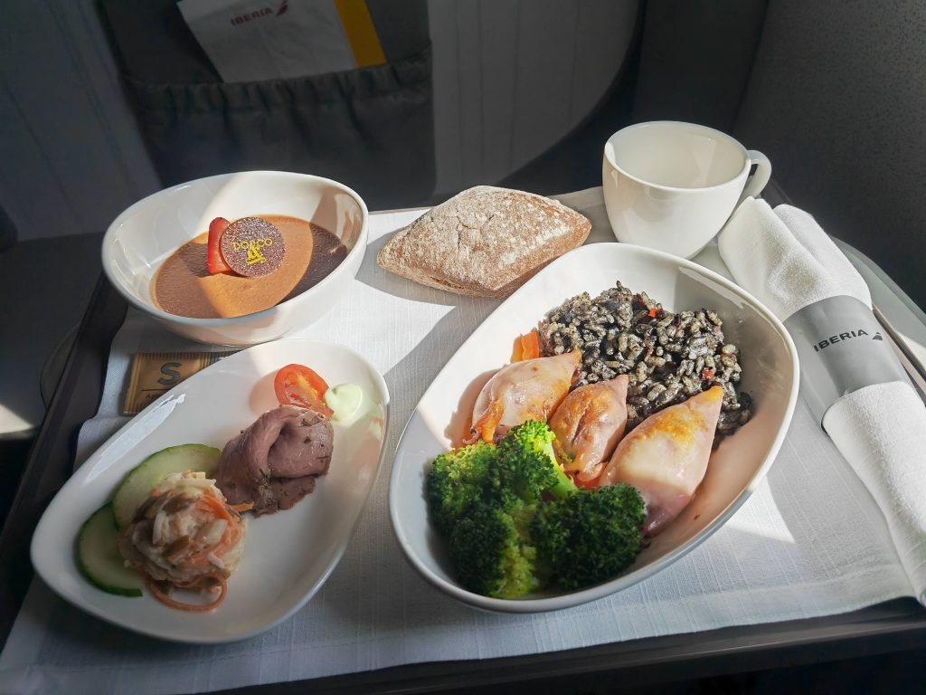 Iberia Business Class Meal To London