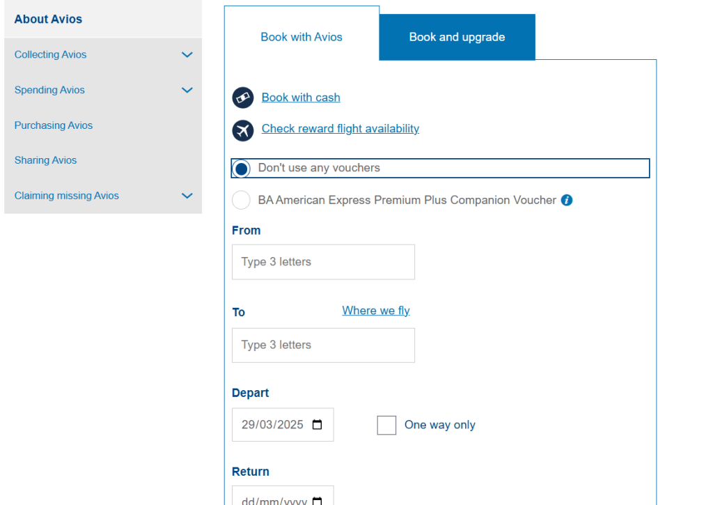 BA Companion Voucher Reward Search British Airways Companion Voucher Worth - Search Tool