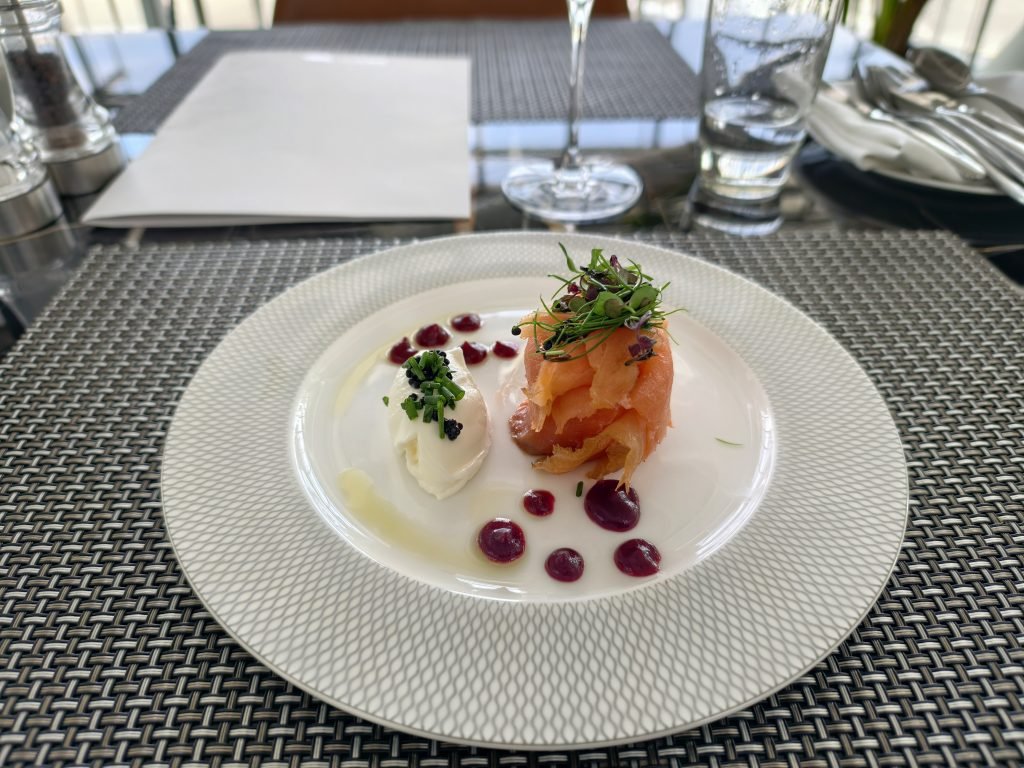 BA Concorde Room Smoked Salmon with Caviar & Chive BA Concorde Room Smoked Salmon with Caviar & Chive