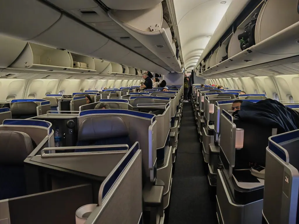 United Polaris 767 Cabin At Boarding United Polaris 767 Cabin At Boarding